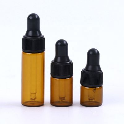 بطری های Dropper Amber Dropper Round Ball Empty LFGB 30ml